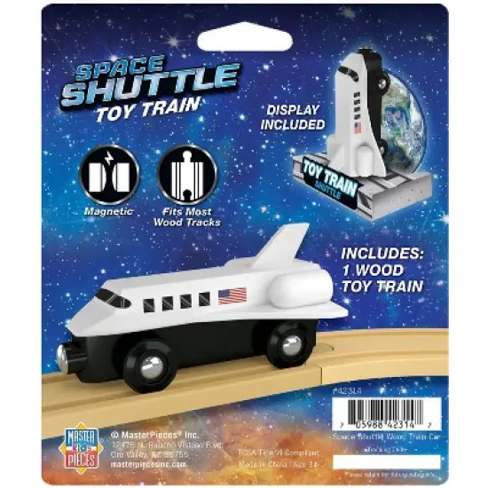 MasterPieces Space Shuttle Wooden Toy Train Engine For Kids image {2}