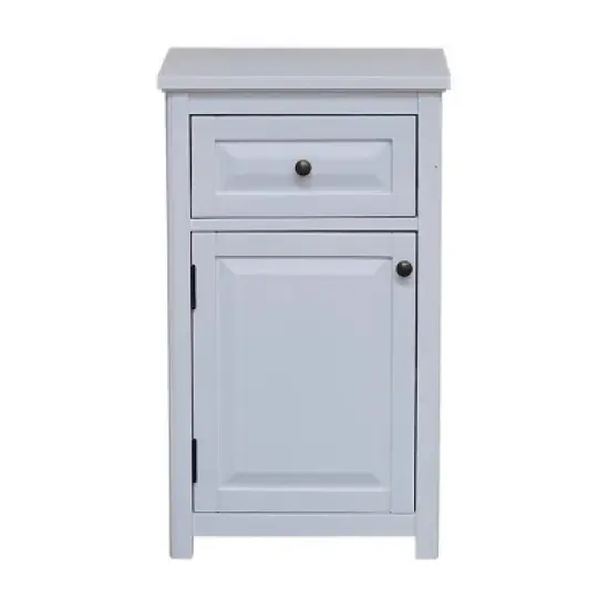 Dorset Bathroom Storage Tower with Open Upper Shelves, Lower Cabinet and Drawer - Alaterre Furniture image {3}