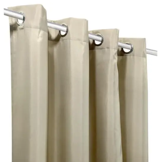 Commonwealth Seascapes Light Filtering Provide Privacy and Shade Grommet Outdoor Panel Pair, Linen image {2}