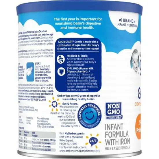 Gerber Good Start Gentle Non-GMO Powder Infant Formula - 12.7oz image {4}