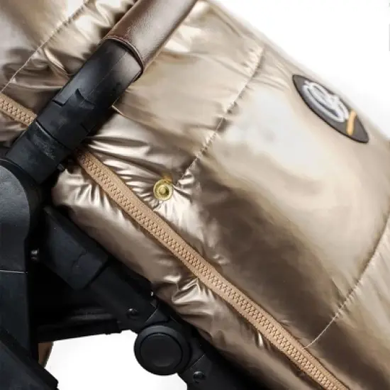 Cover Baby 0-3 Years Organic Premium Beige Wool Adjustable Footmuff in Pastel Gold image {7}