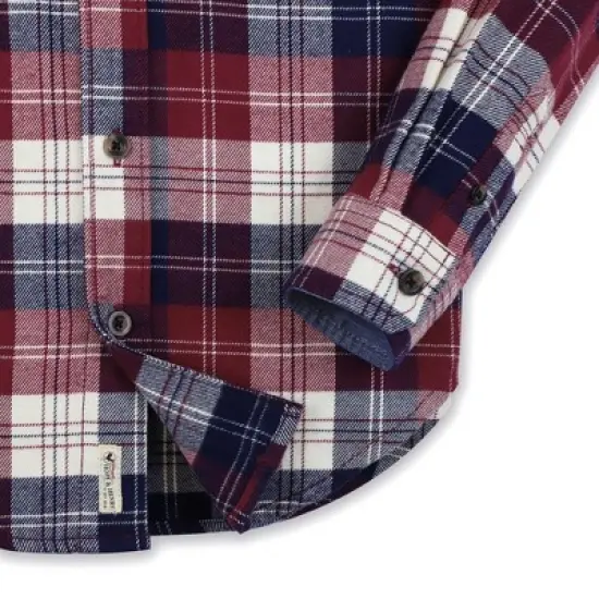 Hope & Henry Boys' Organic Cotton Long Sleeve Brushed Cotton Flannel Button Down Shirt, Infant image {5}