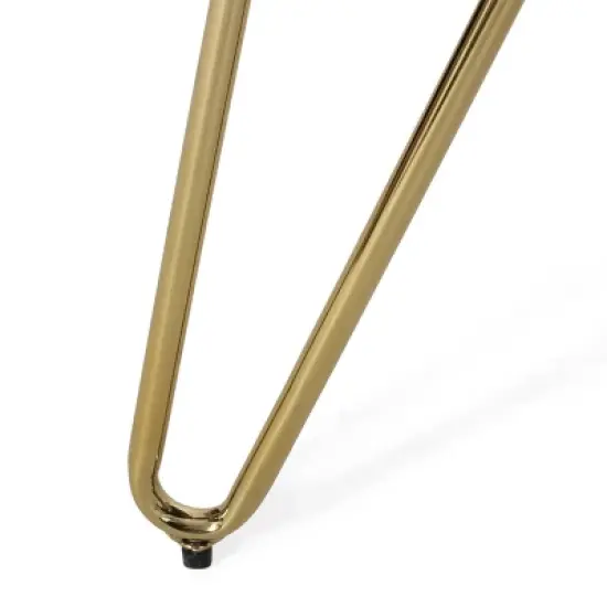 Grelton Modern Glam Velvet Club Chair with Hairpin Legs - Christopher Knight Home image {6}