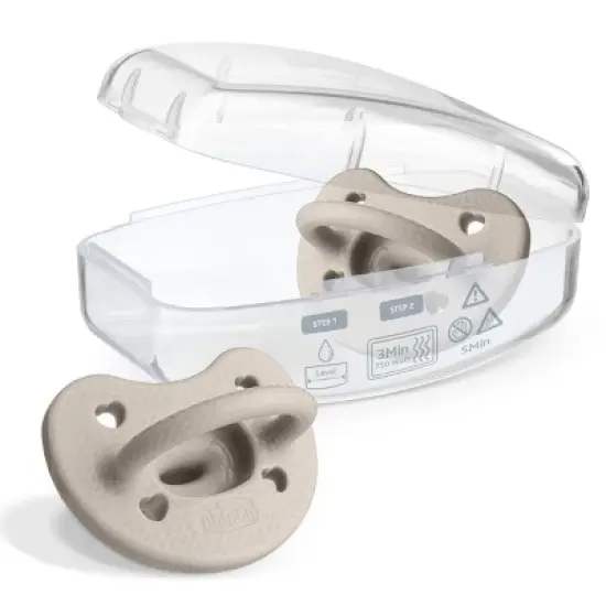 Chicco New PhysioForma Luxe Pacifier 6-16 Months - Gray - 2pk image {4}
