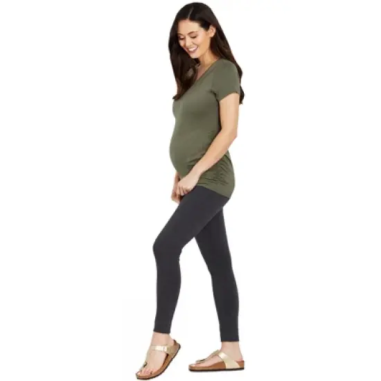Essential Stretch Secret Fit Belly Heathered Maternity Leggings | Motherhood Maternity image {5}