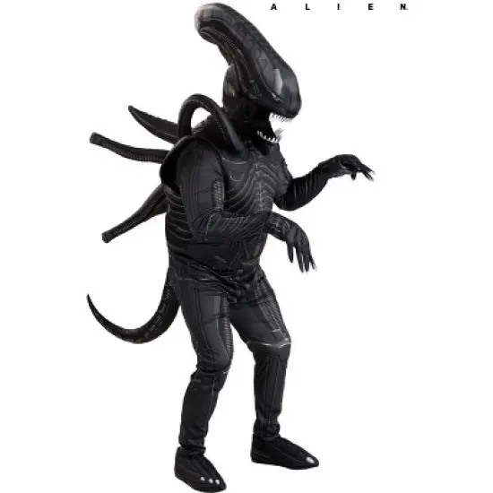 HalloweenCostumes.com Plus Size Premium Xenomorph Halloween Costume | Adult Alien Jumpsuit Realistically Detailed For Cosplay image {1}