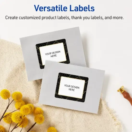 Avery Rectangle Labels, Black Border with Gold Pattern, 4" x 3-1/3" image {5}