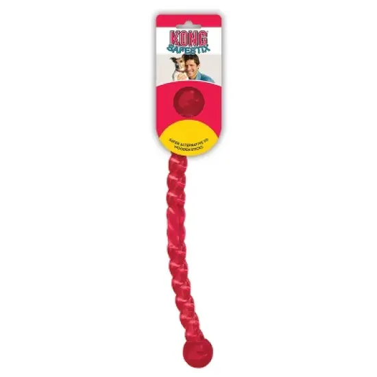 KONG Safestix Fetch & Tug Dog Toy - Red - Small image {1}