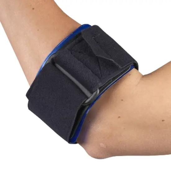 OTC Tennis Elbow Strap, Thrapeutic Gel Pad Insert, Black image {3}