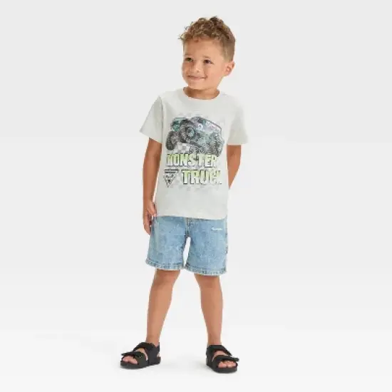 Toddler Boys' Monster Jam T-Shirt - Beige image {3}