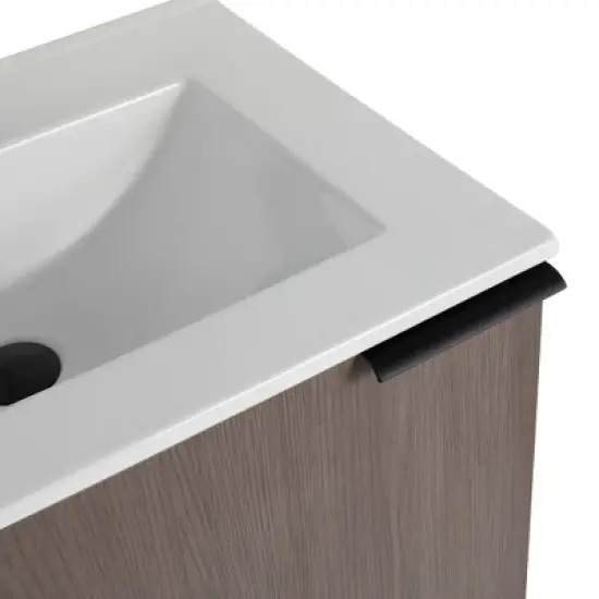 Fine Fixtures Elmridge Modern Bathroom Vanity with White Ceramic Sink image {6}