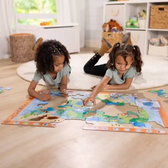 Melissa & Doug National Parks U.S.A. Map Floor Puzzle 45pc Jumbo and Animal Shapes, Search-and-Find Activities, Park and Animal ID Guide image {6}