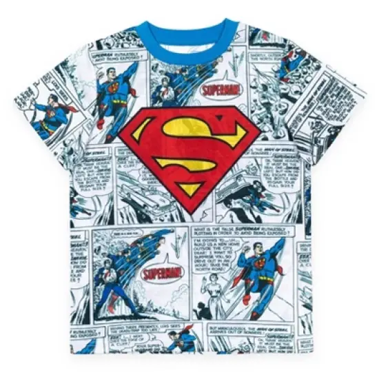 DC Comics Justice League Superman Cosplay Pajama Shirts and Shorts Blue/Red/White  image {2}