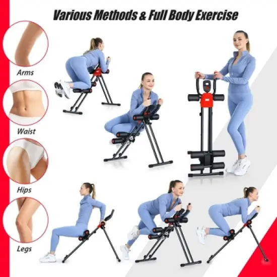 Costway Adjustable Foldable Core Abdominal Trainer AB Crunch Workout Machine W/Display image {5}