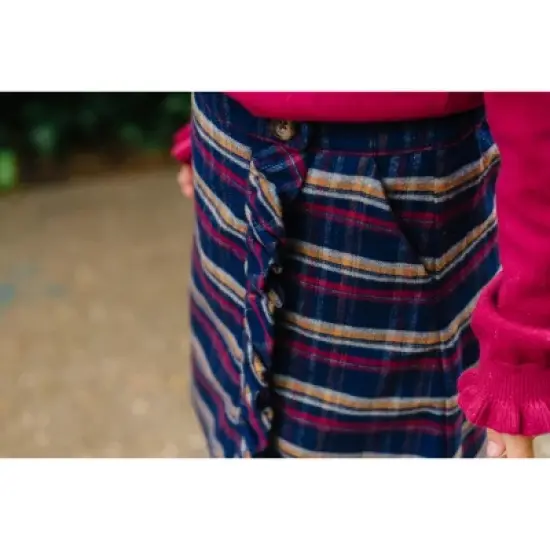 Hope & Henry Girls' Flannel Pull-On Ruffle Skirt, Infant image {3}