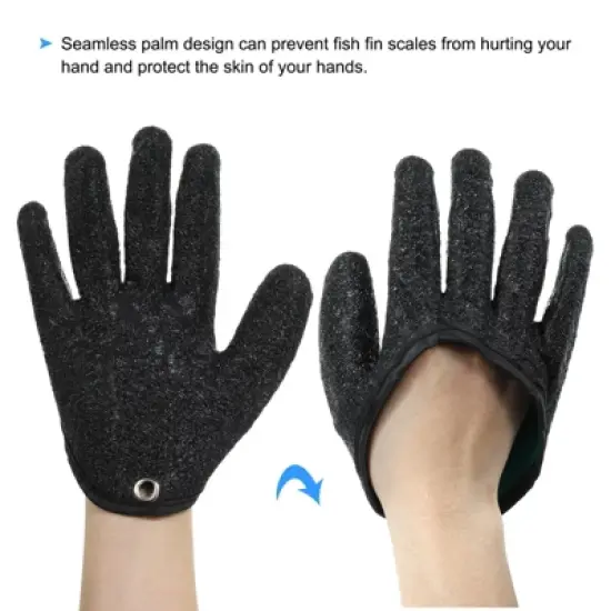 Unique Bargains High Strength Cut Resistant Waterproof Easy to Clean Anti-Slip Fishing Gloves 2 Pcs image {2}