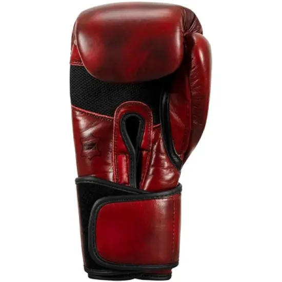 Title Boxing Blood Red Leather Hook and Loop Training Gloves - Red image {3}