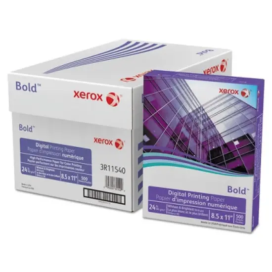 xerox Bold Digital Printing Paper, 98 Bright, 24 lb Bond Weight, 8.5 x 11, White, 500/Ream image {1}