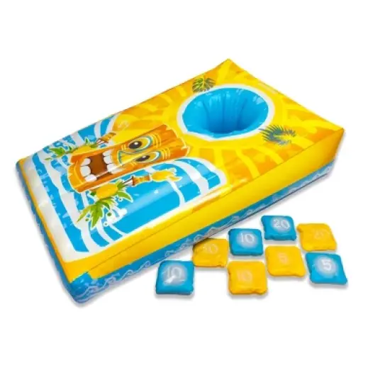 CocoNut Outdoor Rae Dunn Inflatable Island Floating Sack Toss Game image {5}