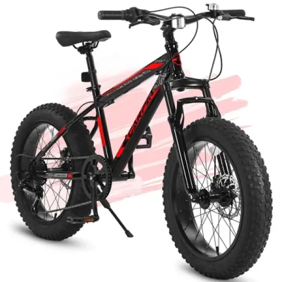 Gulches Kids/Teens Mountain Bike, High Carbon Steel Frame, Disc Brakes (160mm Rotors), Front Suspension, 7-Speed, Wide Tires 2 image {12}