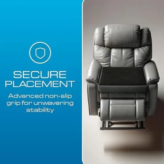 K?lbs Extra Large Recliner Cushion | Chic 2 Tone Velvet Cover | Memory Foam Seat Cushion 5 inch Thick 20" x 20" Extra Large Chair Cushion image {3}