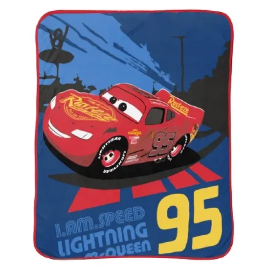 46"X60" Cars Kids' Throw: Lightning McQueen Microfiber Blanket, Multicolor, Machine Washable image {4}