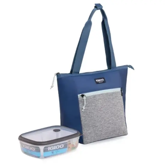 Igloo Repreve Active Classic Lunch Bag with Pack In - Blue Sea/Mist image {1}