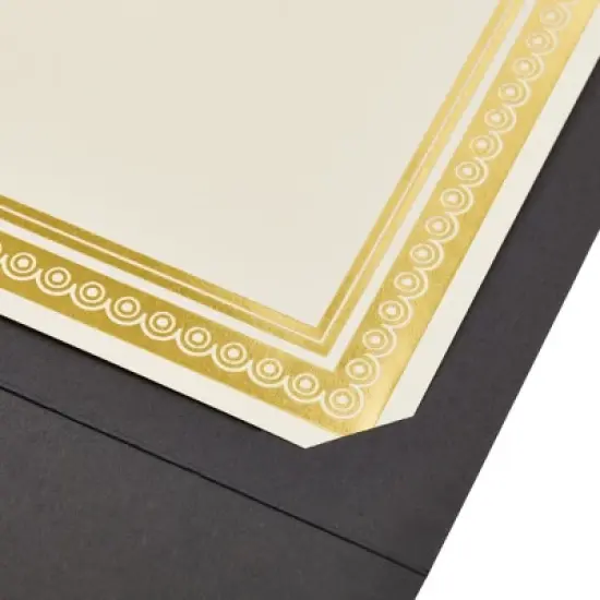 Paper Junkie 12 Pack Black Tri Fold Certificate Holders for Letter-Size 8.5 x 11, Graduation Folder, Diploma Cover, 12.5 x 9.2 In image {3}