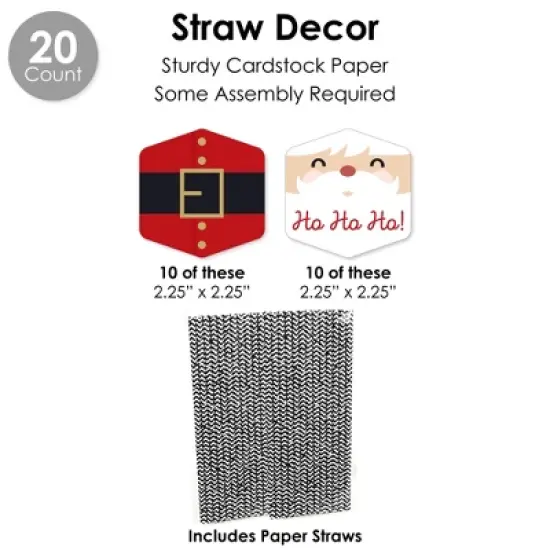 Big Dot of Happiness Jolly Santa Claus - Christmas Party Favors and Cupcake Kit - Fabulous Favor Party Pack - 100 Pieces image {7}