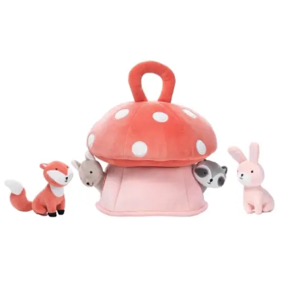 Lambs & Ivy Interactive Plush Mushroom House with Stuffed Animal Toys image {4}