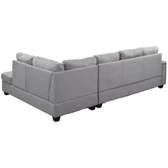 108" Reversible L-Shape Sectional Sofa Couch with Storage Ottoman-ModernLuxe image {7}