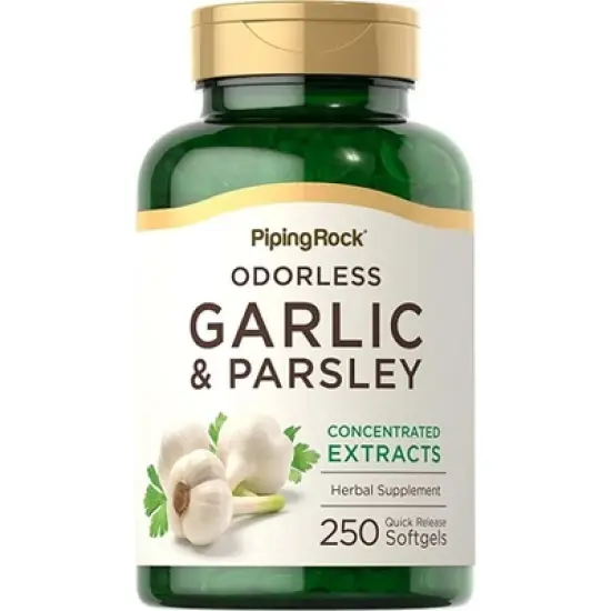 Piping Rock Odorless Garlic & Parsley 500mg | 250 Softgels image {1}