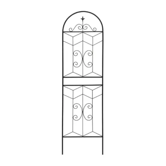 MOEPISY 2 Pack Metal Garden Trellis 71 inch x 19.7 inch Rustproof Trellis Black image {9}