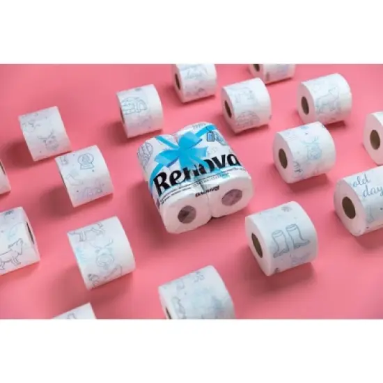 Roll-Lux Winter Edition Toilet Paper 3-Ply - 4, 8, or 16 Rolls per Pack, 160 Sheets per Roll, Soft Tissue with Festive Seasonal Designs image {6}