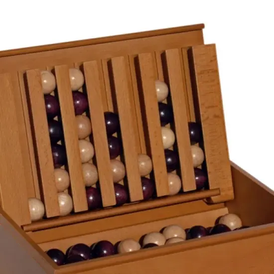 WE Games Wood Captain's Mistress Game (4 balls in a row) 11 inches image {2}