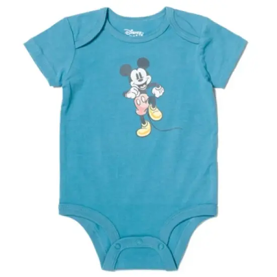 Disney Mickey Mouse Pluto Mickey Mouse Baby 4 Pack Snap Bodysuits Newborn to Infant  image {1}