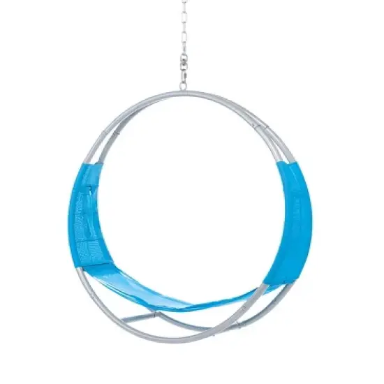 HearthSong 40-Inch Steel-Frame Aerial Hoop Spinning Round Swing with Suspended Fabric Seat image {7}