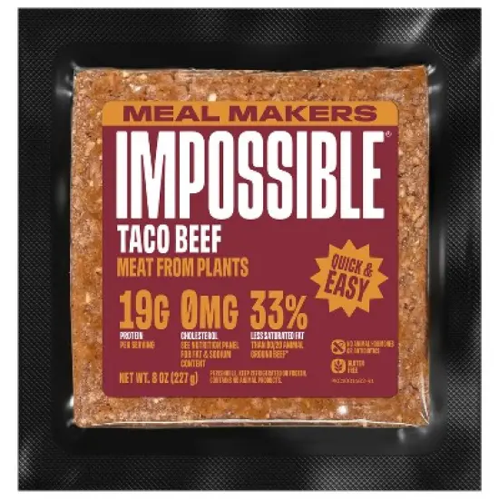 Impossible Taco Beef Meat From Plants Gluten Free Meal Makers - 8oz image {7}