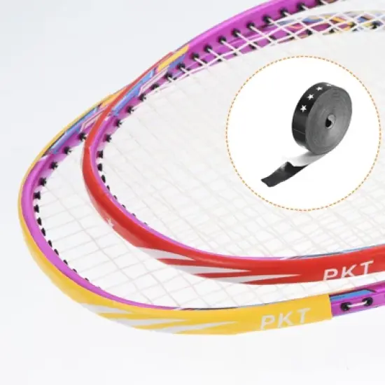 Unique Bargains PU Wear-Resistant Badminton Racket Head Protector Sticker Tape Black 16.4ft image {3}