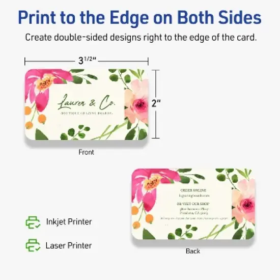 Avery 2" x 3-1/2" Rounded Corner Cards, Matte Ivory, 400ct image {5}