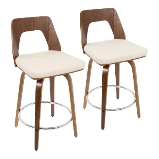 Set of 2 Trilogy Upholstered Counter Height Barstools - Lumisource image {11}