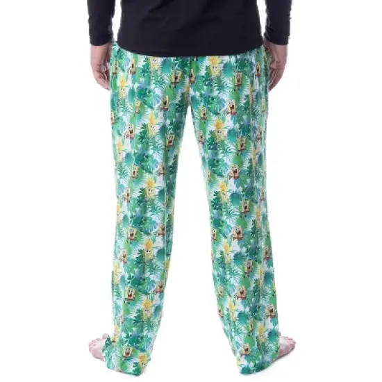 Nickelodeon Mens' SpongeBob SquarePants Tropical Delight Lounge Pajama Pants Multicolored image {1}