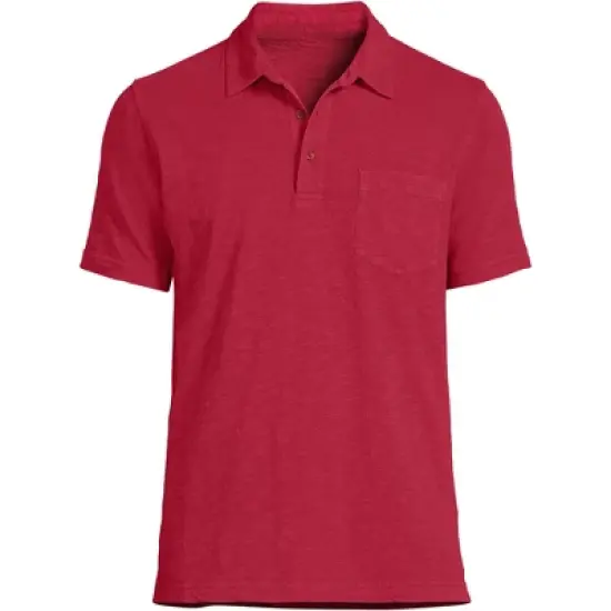 Lands' End Men's Short Sleeve Slub Pocket Polo image {12}