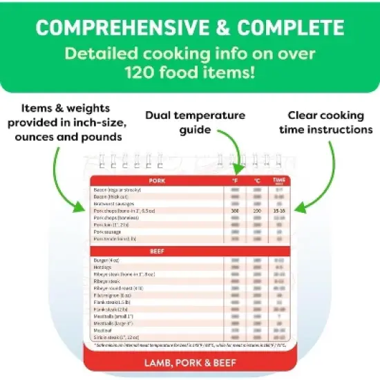 Maison Products Air Fryer Cheat Sheet Magnets Cooking Guide Booklet - Air Fryer Cookbooks - Air Fryers Kitchen Gifts Gadgets image {1}