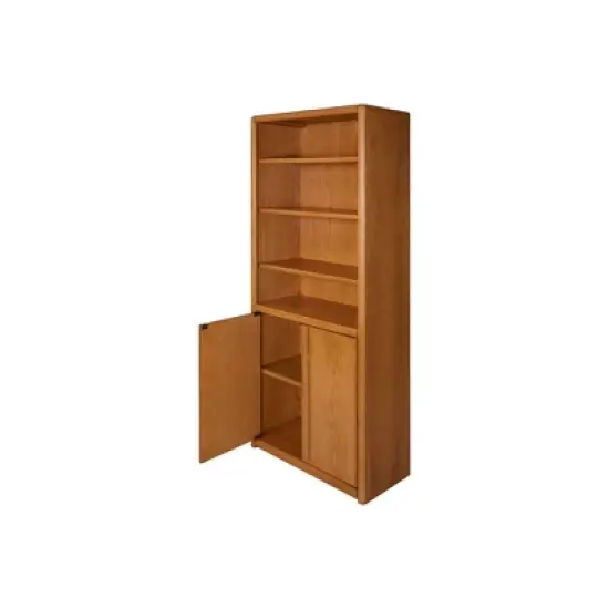 70" Bookcase with Lower Doors Brown - Martin Furniture image {4}