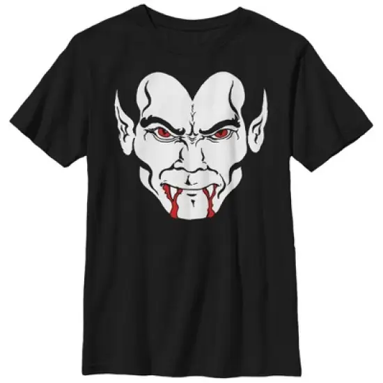 Boy's Lost Gods Halloween Dracula Vampire Face T-Shirt image {3}