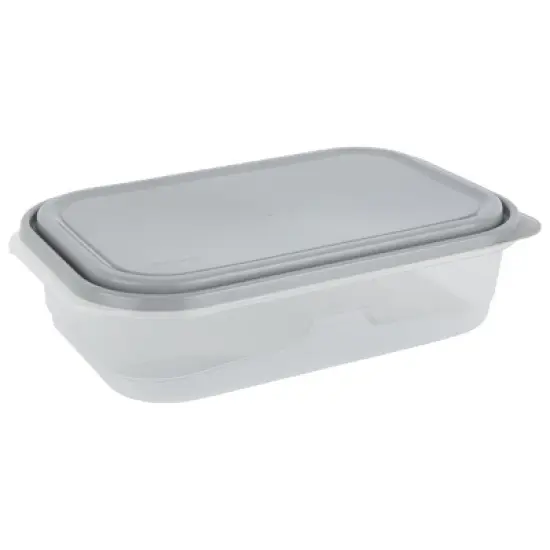 GoodCook EveryWare Rectangle Food Storage Containers - 1 Gallon - 4pcs/2ct - Gray image {2}