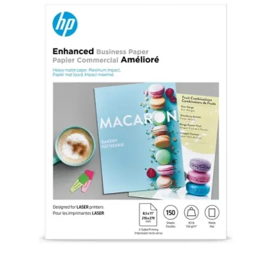 HP Enhanced Business Paper, Matte, 40 lb, 8.5 x 11 in. (216 x 279 mm), 150 sheets Q6543A image {7}