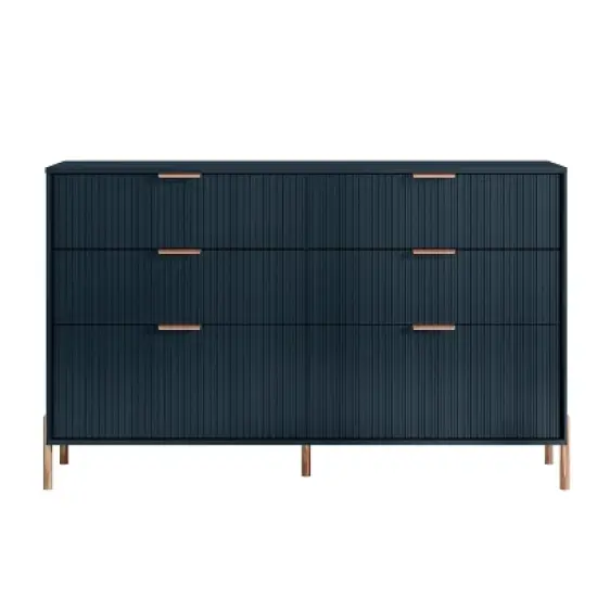 Festivo 5pc Modern Elegance Bedremm Chest and 2 Dressers and 3 Drawer Nightstands Set image {8}