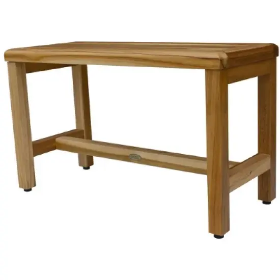 EcoDecors&reg; Eleganto&reg; 30" Teak Wood Shower Bench in EarthyTeak Finish image {3}